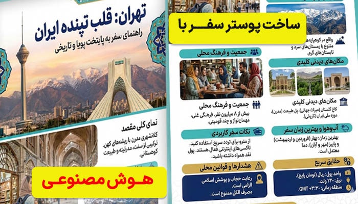 ساخت پوستر سفر با هوش مصنوعی