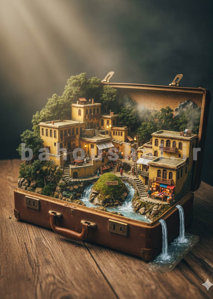 ساخت عکس چمدان شهر با هوش مصنوعی