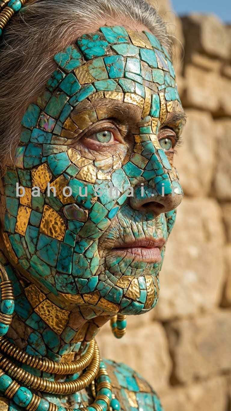 ساخت تصویر نامحدود با گوگل فلو پرتره نیمرخ یک زن مسن