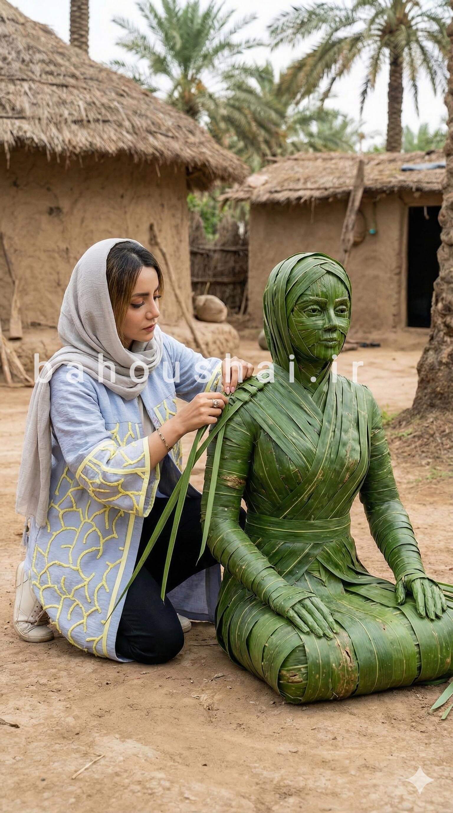 ساخت تصویر مجسمه حصیری با هوش مصنوعی