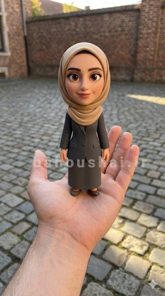 ساخت ویدیو کاراکتر روی کف دست