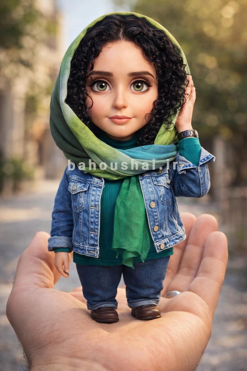 ساخت ویدیو کاراکتر روی کف دست