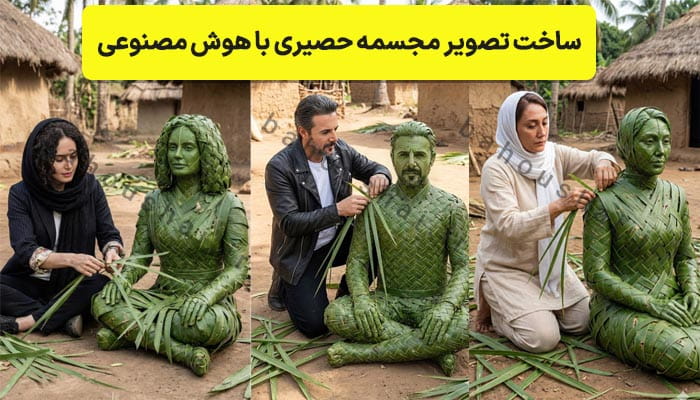 ساخت تصویر مجسمه حصیری با هوش مصنوعی