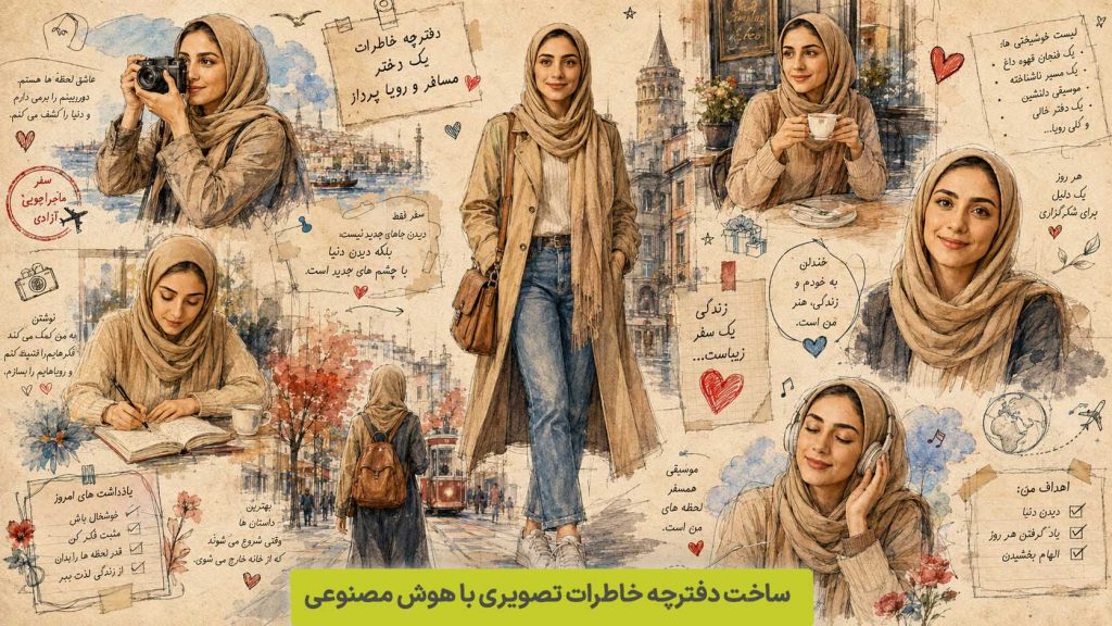 ساخت دفترچه خاطرات تصویری با هوش مصنوعی برای سایت باهوش