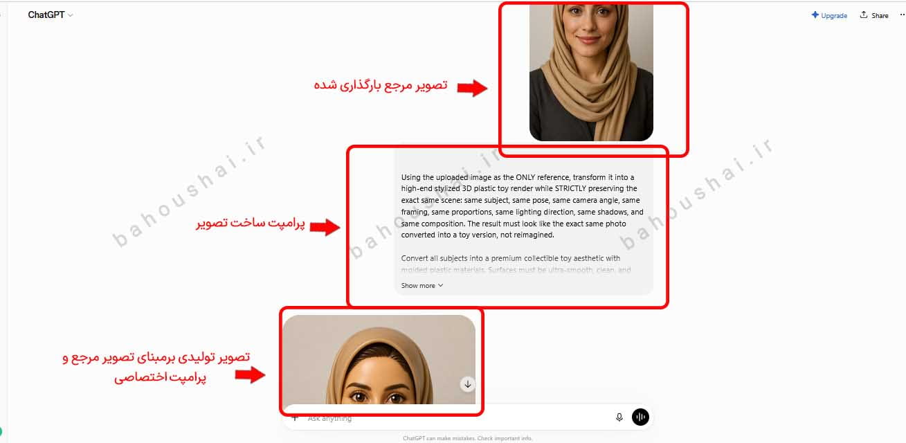 ساخت فیگور سه بعدی باربی با هوش مصنوعی و پردازش تصویر مرجع و پرامپت