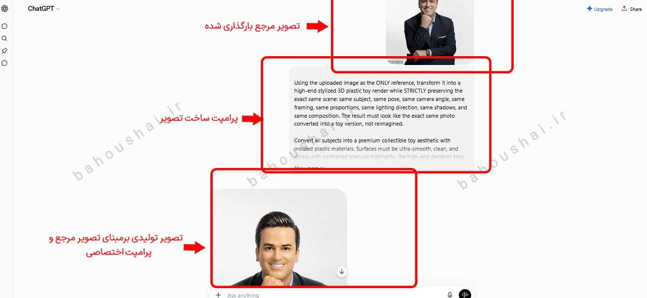 ساخت فیگور سه بعدی باربی با هوش مصنوعی برای تصویر تولیدی حامد آهنگی