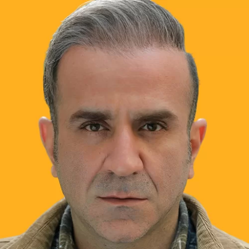 ساخت عکس با تابلوی نقاشی سیاه قلم با هوش مصنوعی با تصویر مهدی حسینی نیا