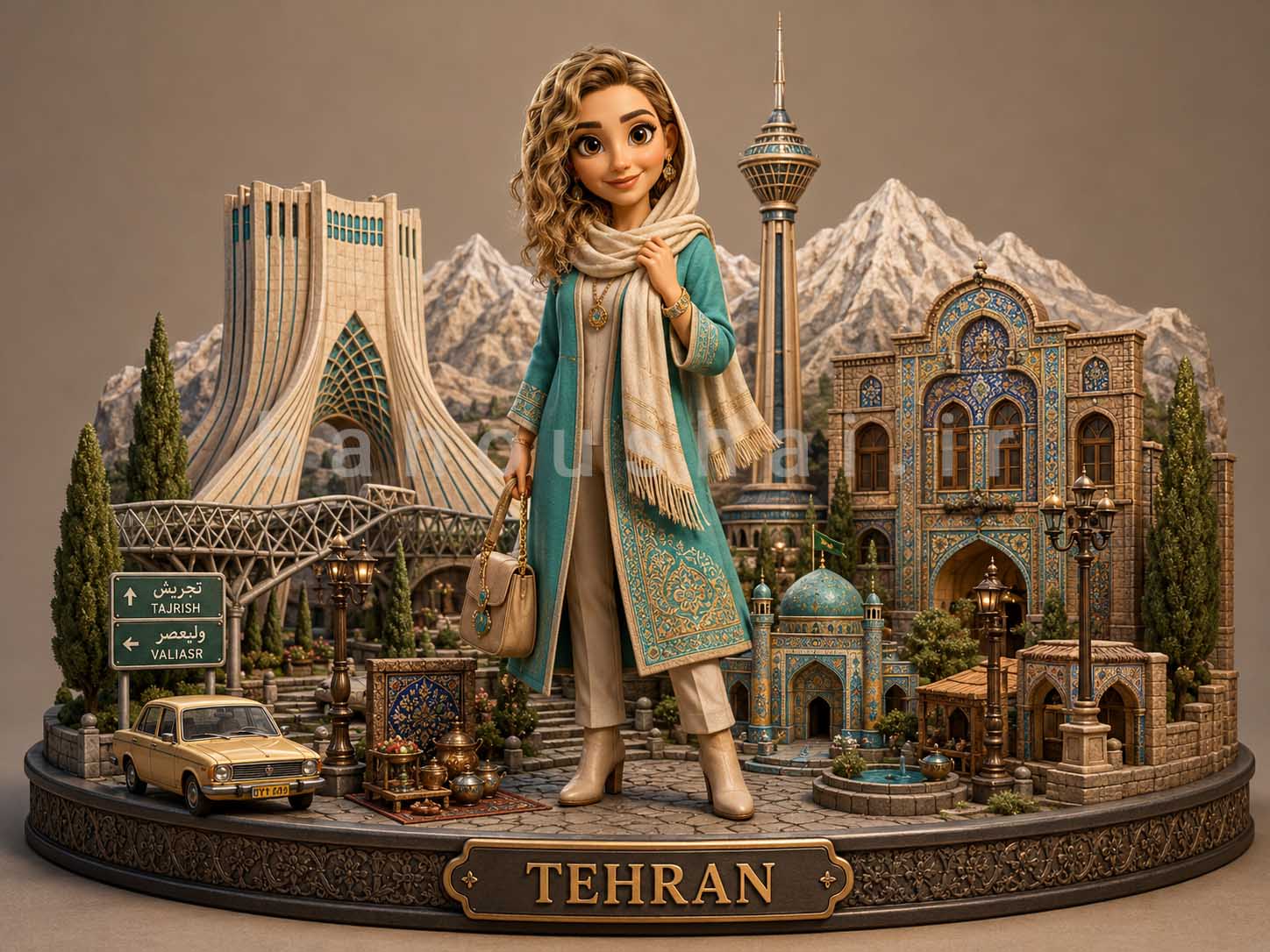 تبدیل عکس به فیگور سه بعدی پیکسار با هوش مصنوعی شهر تهران