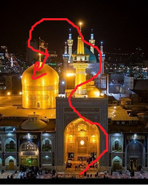 ساخت ویدیو با گوگل فلو با ترسیم مسیر پهبادی در بحرم امام رضا