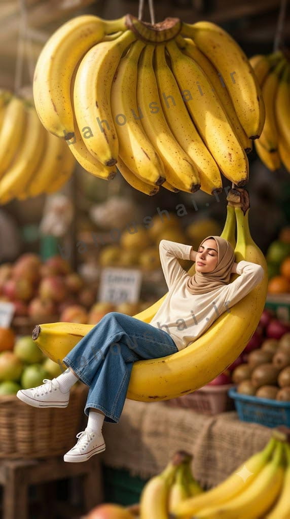ساخت عکس مینیاتوری با هوش مصنوعی برای میوه موز