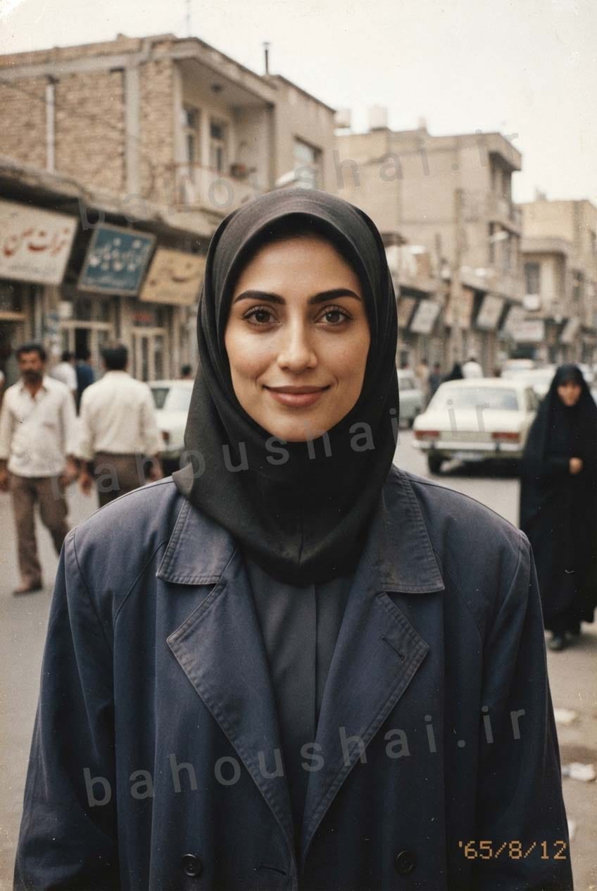 ساخت عکس دهه ۵۰ با هوش مصنوعی و تیپ و فضای آن زمان برای پوشش