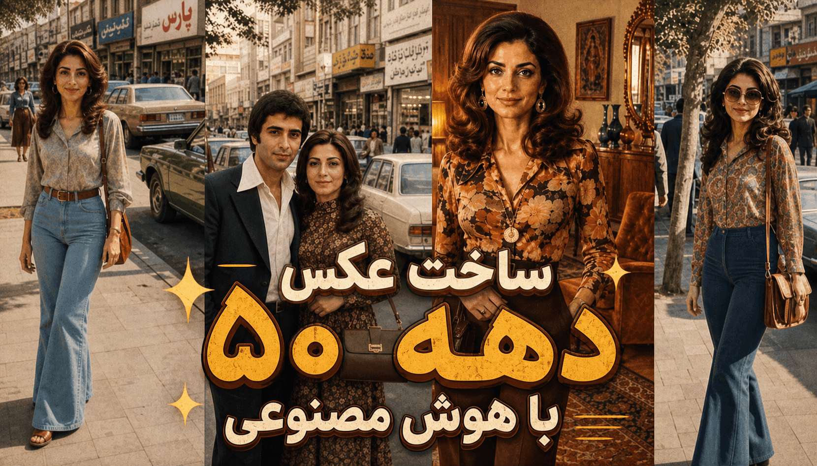 ساخت عکس دهه ۵۰ با هوش مصنوعی
